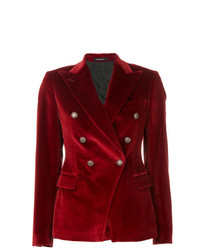 Женский темно-красный двубортный пиджак от Tagliatore