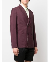 Мужской темно-красный двубортный пиджак от Valentino
