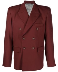 Мужской темно-красный двубортный пиджак от VTMNTS