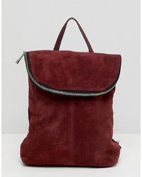 Женский темно-красный замшевый рюкзак от ASOS DESIGN