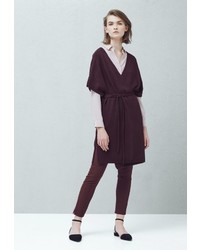 Женский темно-красный кардиган от Mango