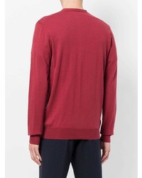Мужской темно-красный кардиган от Paolo Pecora