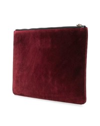 Темно-красный клатч из плотной ткани от Moncler