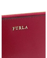 Темно-красный кожаный клатч от Furla