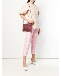 Темно-красный кожаный клатч от Marni