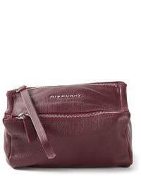Темно-красный кожаный клатч от Givenchy