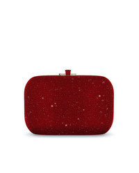 Темно-красный кожаный клатч от Judith Leiber Couture