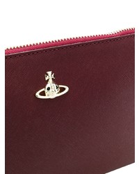 Темно-красный кожаный клатч от Vivienne Westwood