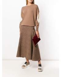 Темно-красный кожаный клатч от Stella McCartney