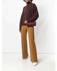 Темно-красный кожаный клатч от Vivienne Westwood