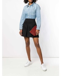 Темно-красный кожаный клатч от A.P.C.