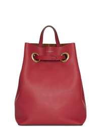 Женский темно-красный кожаный рюкзак от Burberry