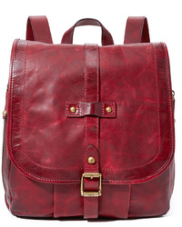 Женский темно-красный кожаный рюкзак от Frye