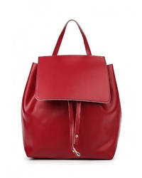 Женский темно-красный кожаный рюкзак от Made in Italia