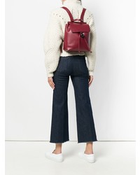 Женский темно-красный кожаный рюкзак от Corto Moltedo