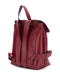 Женский темно-красный кожаный рюкзак от Corto Moltedo