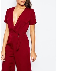 Темно-красный комбинезон от Missguided