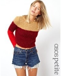 Темно-красный короткий свитер от Asos Petite