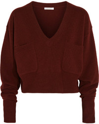 Темно-красный короткий свитер от Chloé