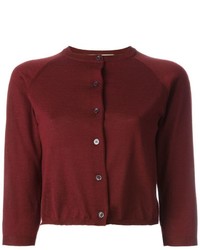 Темно-красный короткий свитер от Marni