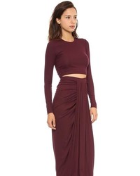 Темно-красный короткий свитер от Torn By Ronny Kobo