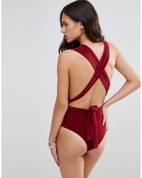 Темно-красный купальник от Goddiva