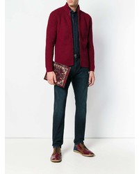 Мужской темно-красный мужской клатч от Etro