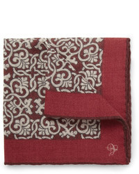 Темно-красный нагрудный платок с принтом от Canali