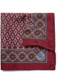 Темно-красный нагрудный платок с принтом от Dolce & Gabbana