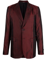 Темно-красный пиджак в горошек