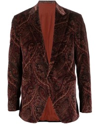 Темно-красный пиджак с "огурцами"
