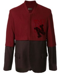 Мужской темно-красный пиджак с принтом от Necessity Sense