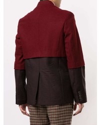 Мужской темно-красный пиджак с принтом от Necessity Sense