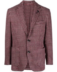 Мужской темно-красный пиджак с узором "гусиные лапки" от Lardini