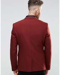 Мужской темно-красный пиджак от Asos