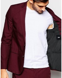 Мужской темно-красный пиджак от Asos