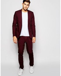 Мужской темно-красный пиджак от Asos