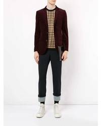 Мужской темно-красный пиджак от Loveless