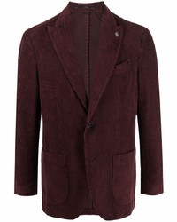 Мужской темно-красный пиджак от Lardini