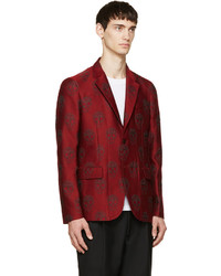 Мужской темно-красный пиджак от Alexander McQueen