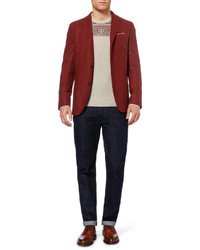 Мужской темно-красный пиджак от Boglioli