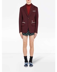 Мужской темно-красный пиджак от Prada