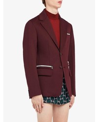 Мужской темно-красный пиджак от Prada