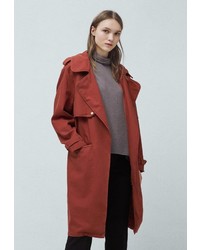 Женский темно-красный плащ от Mango