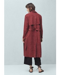 Женский темно-красный плащ от Mango