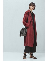 Женский темно-красный плащ от Mango