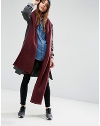 Женский темно-красный плетеный шарф от Asos