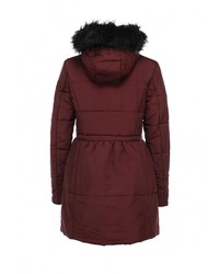 Женский темно-красный пуховик от LOST INK