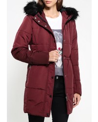 Женский темно-красный пуховик от LOST INK