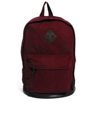 Мужской темно-красный рюкзак из плотной ткани от Asos